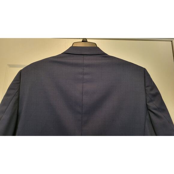 NWT Stafford 46L Blue Sport Coat Blazer Jacket Solid Polyester/Wool Traveld - Picture 4 of 16